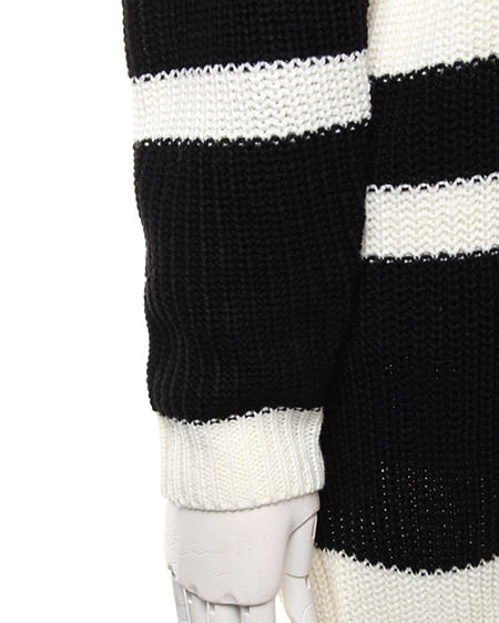 INGNI(イング) 裾ラインV/Nチュニック オフホワイト/クロ