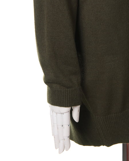 INGNI(イング) カシミヤタッチVネック/コクーンチュニック カーキ