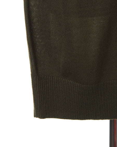 INGNI(イング) カシミヤタッチVネック/コクーンチュニック カーキ