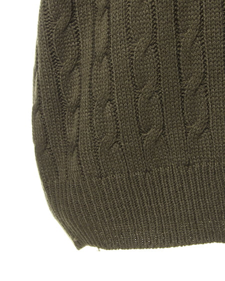 INGNI(イング) ケーブルVネックニットB カーキ