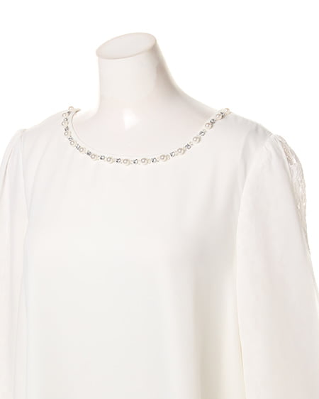 INGNI(イング) 装飾付ベルスリーブ/TOPS オフホワイト