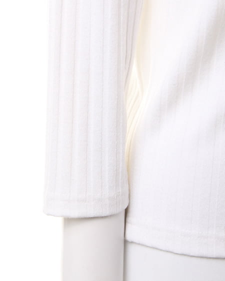 INGNI(イング) ワイドリブ肩リボン/TOPS オフホワイト