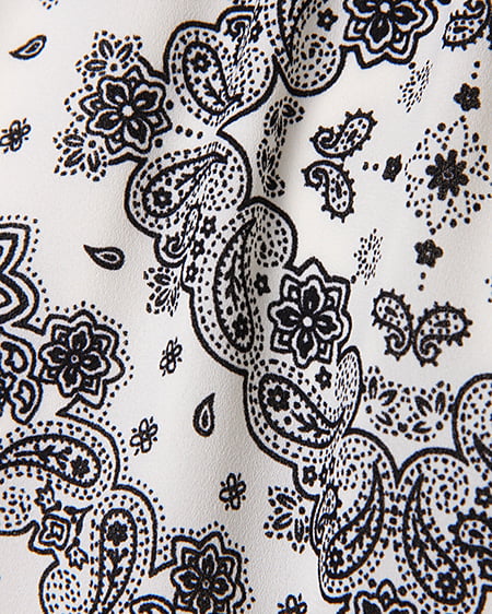 INGNI(イング) バンダナ柄オフショル/TOPS/A オフホワイト/クロ