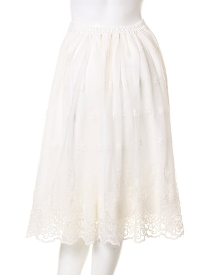 INGNI(イング) L65チュールレース/スカート オフホワイト