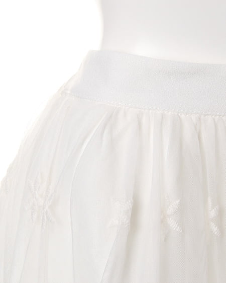 INGNI(イング) L65チュールレース/スカート オフホワイト