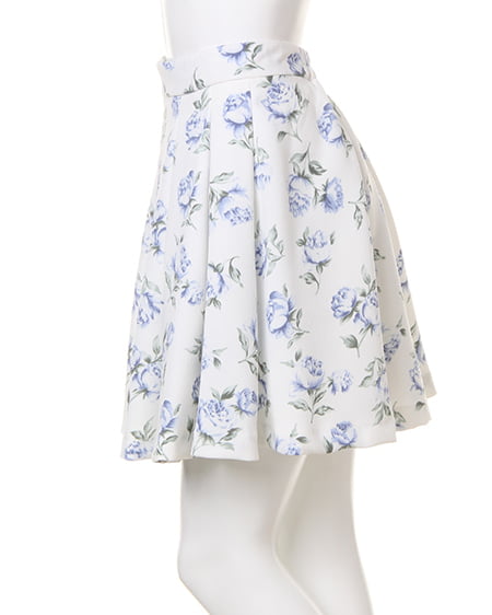 INGNI(イング) 花柄タックフレア/スカート/A オフホワイト