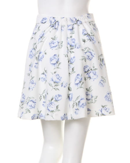 INGNI(イング) 花柄タックフレア/スカート/A オフホワイト