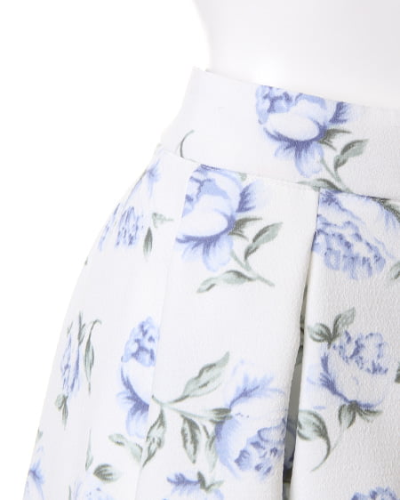 INGNI(イング) 花柄タックフレア/スカート/A オフホワイト