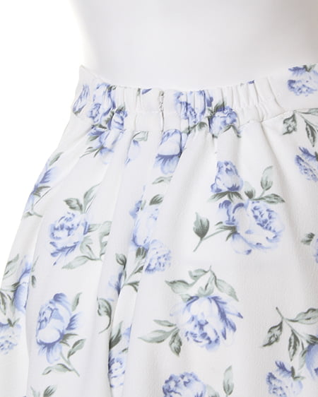 INGNI(イング) 花柄タックフレア/スカート/A オフホワイト