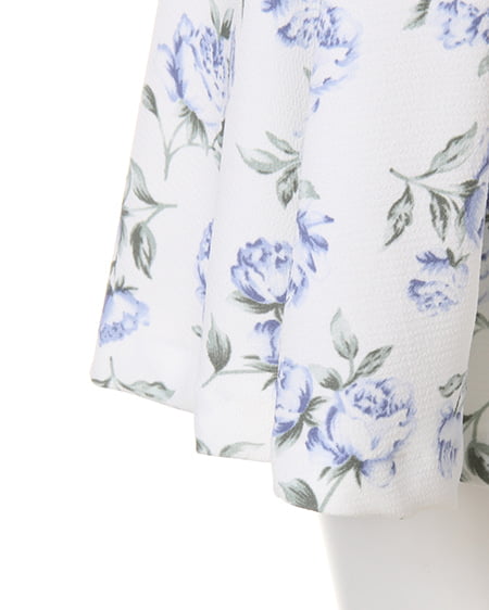 INGNI(イング) 花柄タックフレア/スカート/A オフホワイト