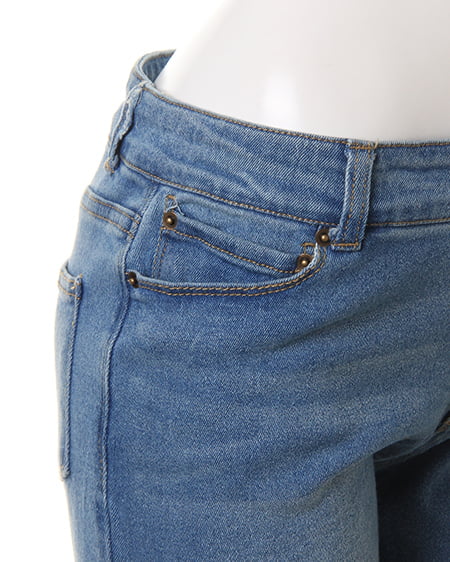 INGNI(イング) フリンジニーカットスキニー/パンツ デニム/ライトブルー