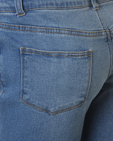 INGNI(イング) フリンジニーカットスキニー/パンツ デニム/ライトブルー