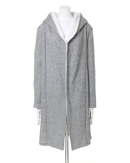 INGNI(イング) 裏起毛配色/コーディガン グレー/オフホワイト