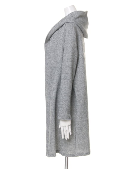 INGNI(イング) 裏起毛配色/コーディガン グレー/オフホワイト