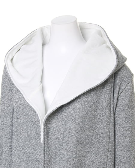 INGNI(イング) 裏起毛配色/コーディガン グレー/オフホワイト