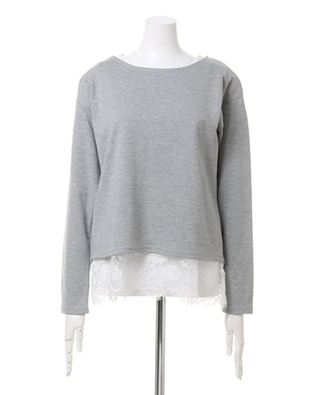 INGNI(イング) ポンチ背われTOPSレースタンク/アンサンブ3 グレー