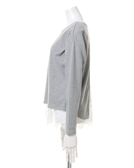 INGNI(イング) ポンチ背われTOPSレースタンク/アンサンブ3 グレー