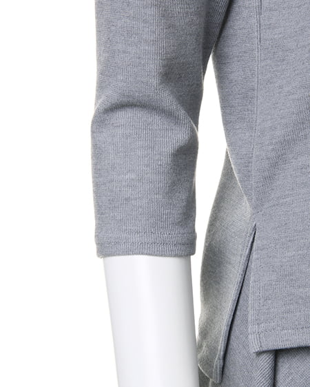 INGNI(イング) フレアスカートオフショルTOPS7分/SET UP グレー