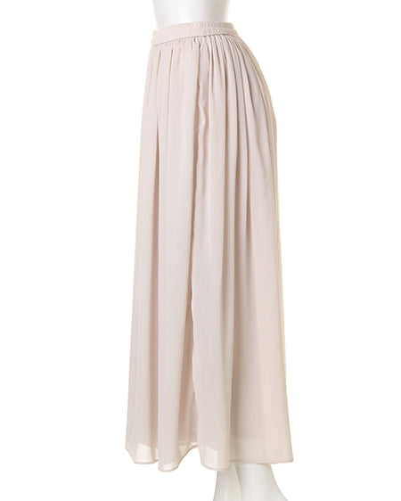 INGNI(イング) シフォン楊柳ロング/スカンツ アイボリー