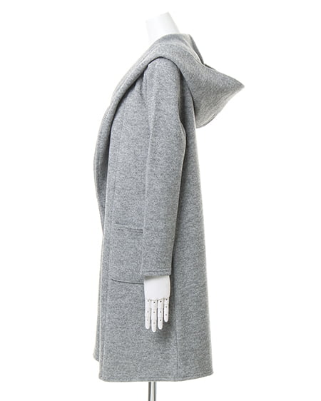 INGNI(イング) ミル起毛ボンディングフード/コーディガン グレー/グレー