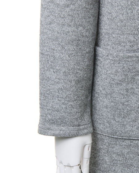 INGNI(イング) ミル起毛ボンディングフード/コーディガン グレー/グレー