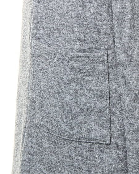 INGNI(イング) ミル起毛ボンディングフード/コーディガン グレー/グレー