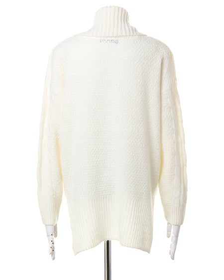 INGNI(イング) ケーブルオフタートルイレヘム/ニット オフホワイト