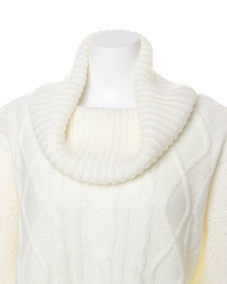 INGNI(イング) ケーブルオフタートルイレヘム/ニット オフホワイト