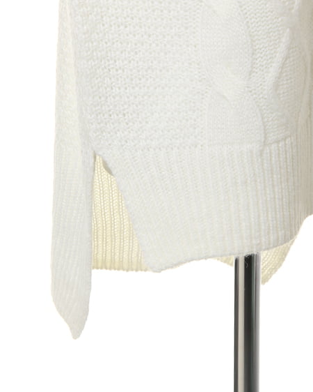 INGNI(イング) ケーブルオフタートルイレヘム/ニット オフホワイト