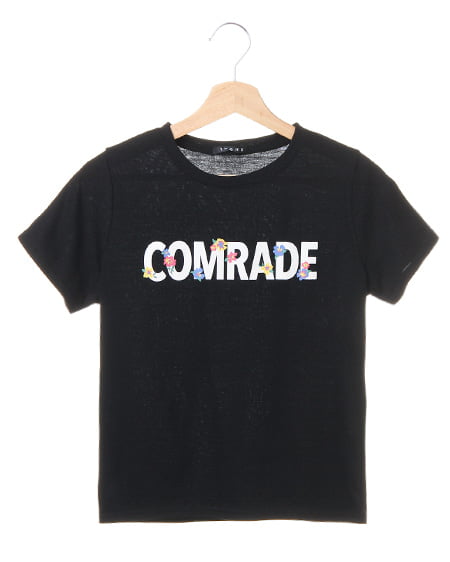 【2点￥1900対象】ロゴ花プリント／Tシャツ