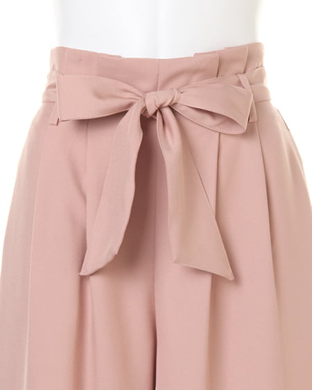 INGNI(イング) サッシュ付Peツイルワイドパンツ ピンク