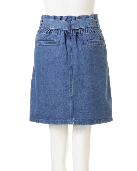 INGNI(イング) サッシュ付きデニムコクーン/スカート デニム/ブルー