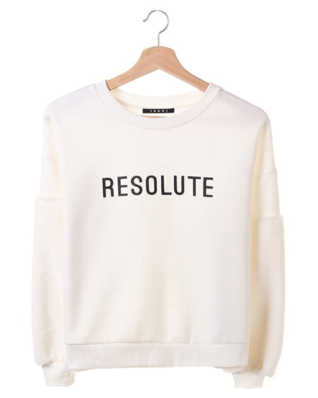 袖ファーロゴTOPS