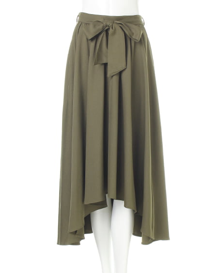 【秋の新作】共生地サッシュ付Peツイルイレヘム／スカート