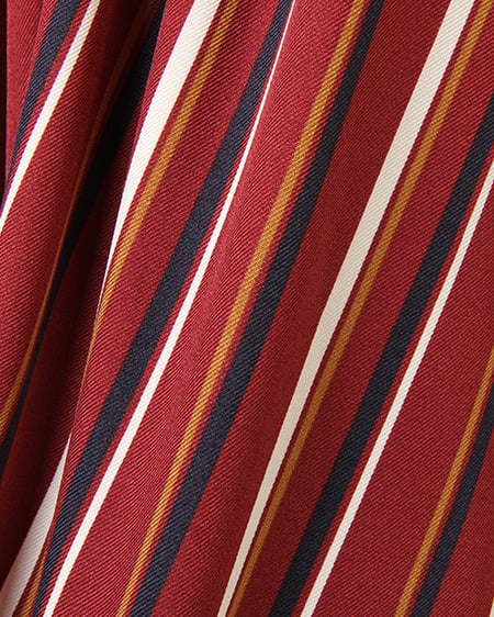 INGNI(イング) サッシュ付マルチストライプ柄イレヘム/スカート ボルドー