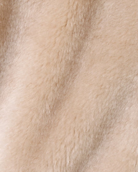 INGNI(イング) ノーカラーフェイクファーコート ベージュ