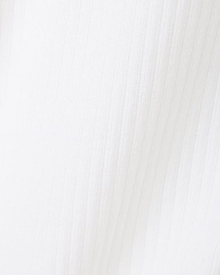 INGNI(イング) ヨークシアーレースリブ8分袖トップス オフホワイト