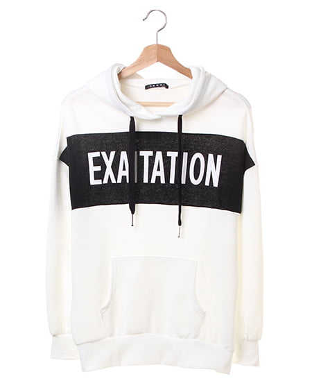 【春の新作】切り替えロゴパーカー／チュニック