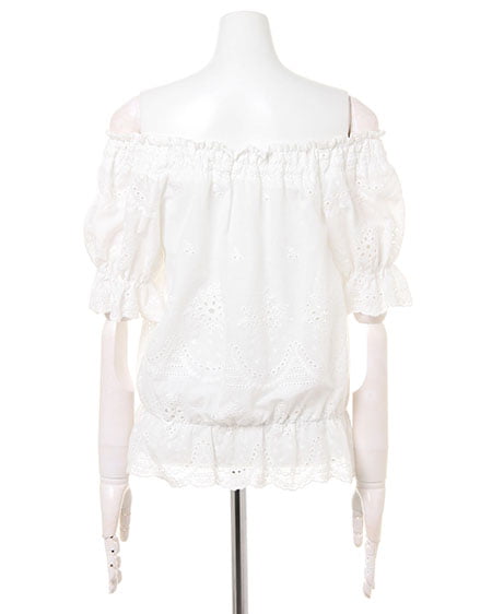 INGNI(イング) パンチングレース/オフショル オフホワイト