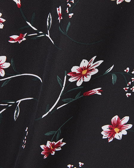 INGNI(イング) 花柄/ハイネックブラウス クロ