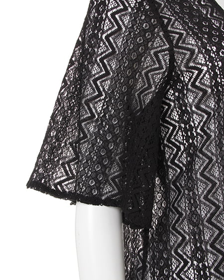 INGNI(イング) ストライプレースガウン クロ