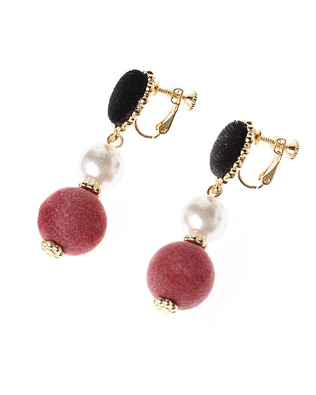 【秋の新作】パール配色イヤリング