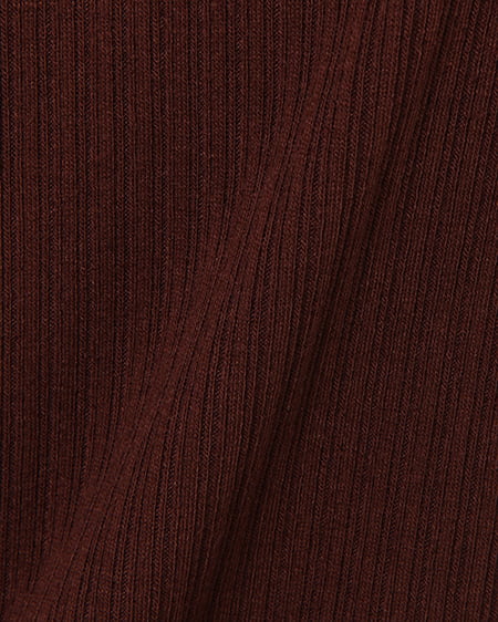 INGNI(イング) リブスカラップスクエアーネック/トップス ブラウン