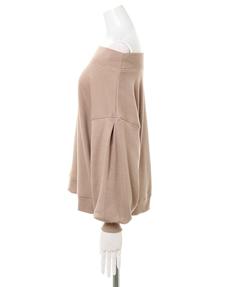 INGNI(イング) オフショルちびロゴ/スウェット ベージュ