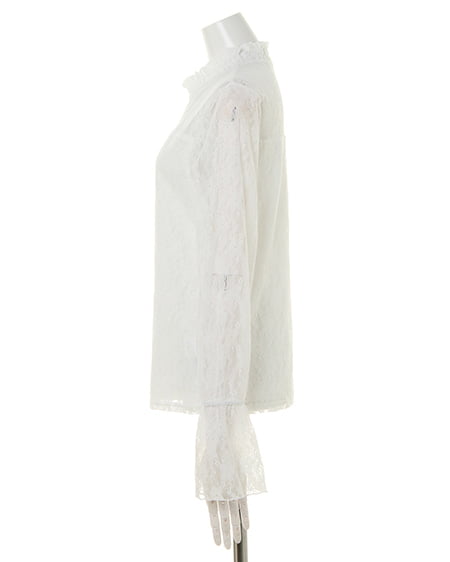 INGNI(イング) 袖フレアレースハイネック/トップス オフホワイト