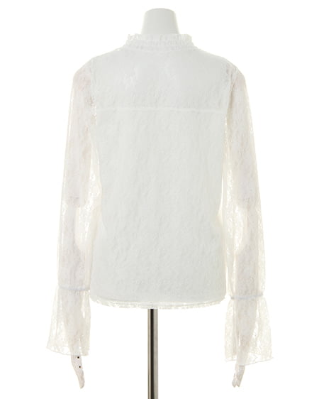 INGNI(イング) 袖フレアレースハイネック/トップス オフホワイト