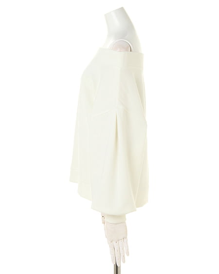 INGNI(イング) ちびロゴスウェット/オフショルトップス アイボリー