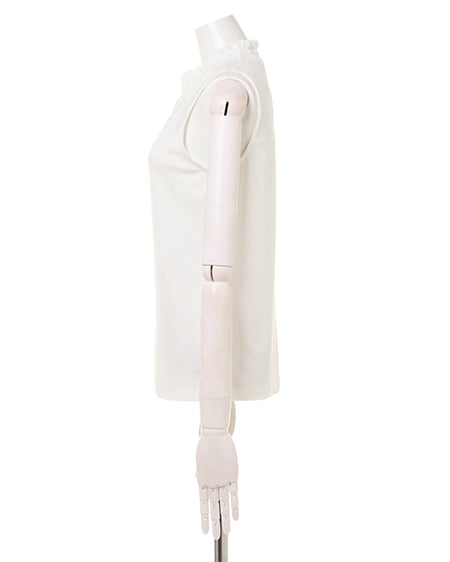 INGNI(イング) ヨークレースノースリ/ハイネックトップス オフホワイト