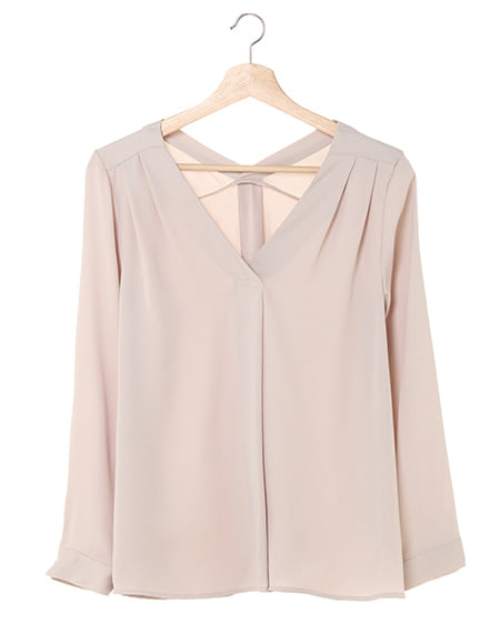 【秋の新作】トロミVネック／ブラウス