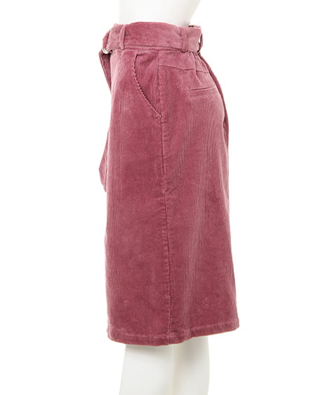 INGNI(イング) ベルト付/コーデュロイナロースカート ピンク